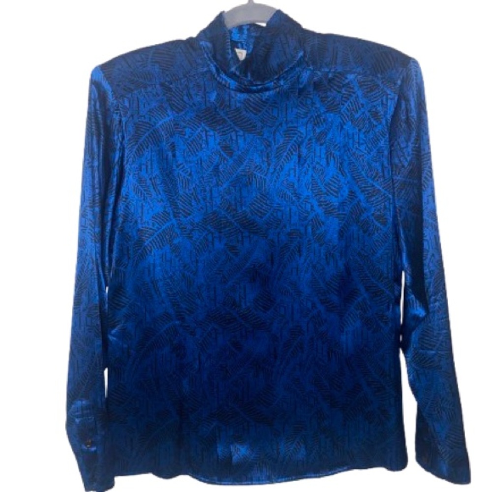 Carlisle Sapphire Blue Leaf Blouse